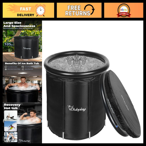 Cold plunge tub with cover - with,